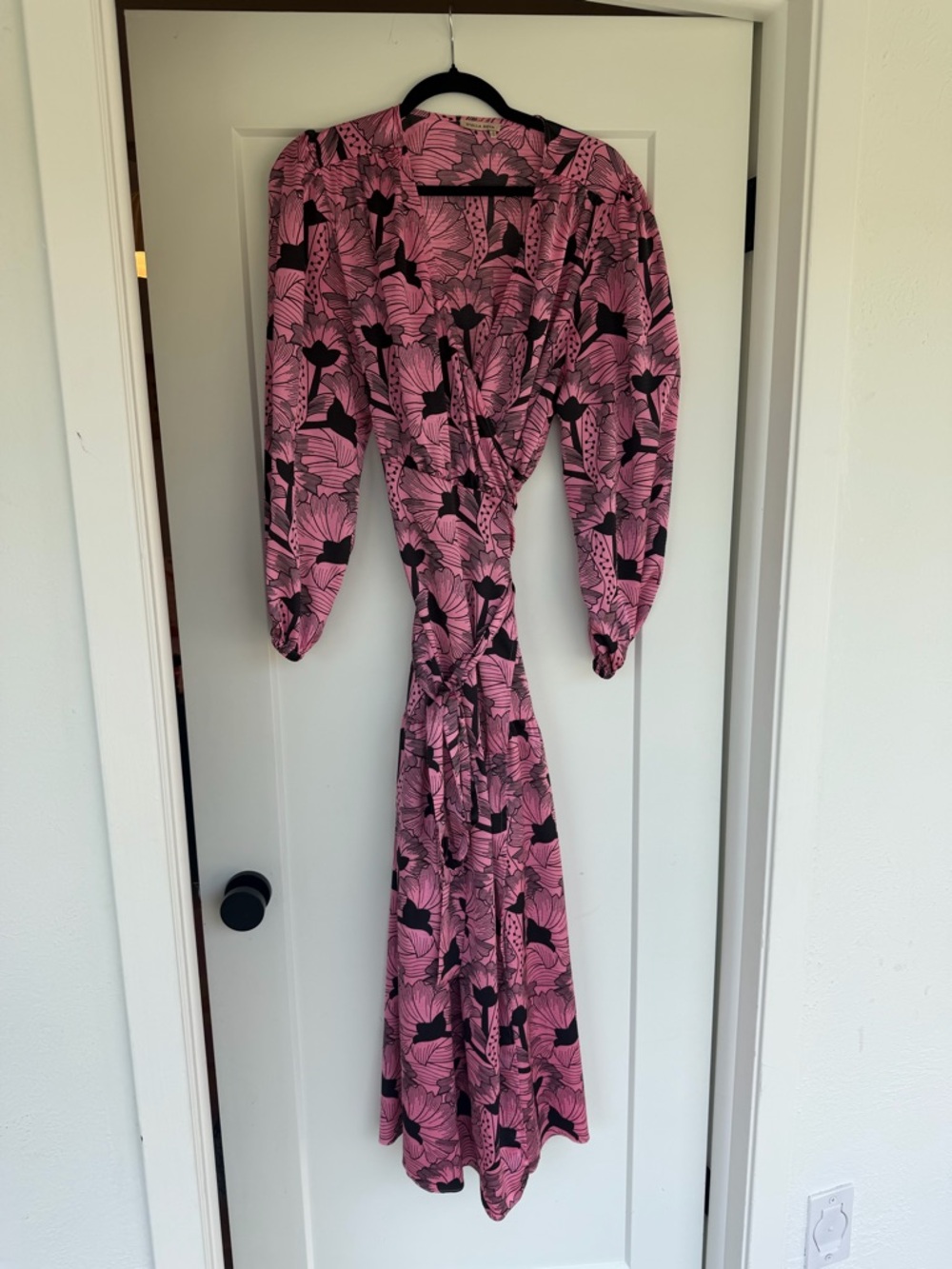Stella Nova Pink Floral Long Sleeve Wrap Dress